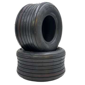 Set of 2 - 13x6.50-6 4 Ply 8 Rib Tire 