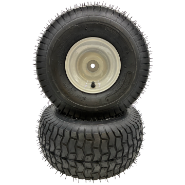 Set of 2 - 15x6.00-6 Lawn Mower Wheel - 5/8 Axle, 3 Inch Offset Hub