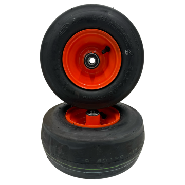 Set of 2 - 11x4.00-5 Smooth Wheel Assembly - Compatible with Kubota ZG124E and More