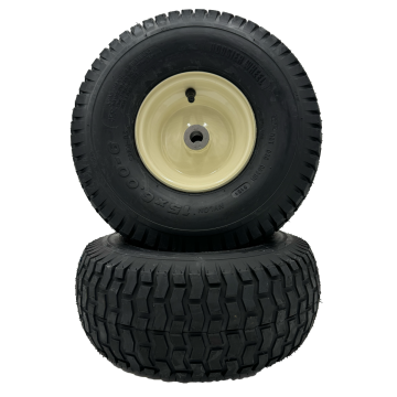 15x6.00-6 Lawn Mower Wheel -  3/4 Inch Axle, 3.39 Offset Hub