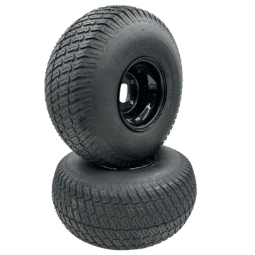 20x8.00-8 Turf Tire & Black Wheel Assembly - Set of 2