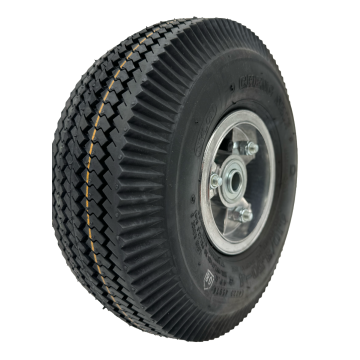 4.10 x 3.50 - 4 Aluminum Wheel Sawtooth Tread