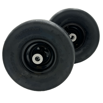 Set of 2 - 12x6.00-5 2 Ply Smooth Tire & Wheel Assembly