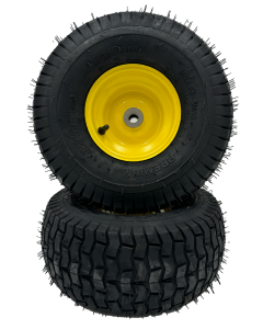 Set of 2 - 15x6.00-6 Lawn Mower Wheel - 3/4 Inch Axle, Offset Hub