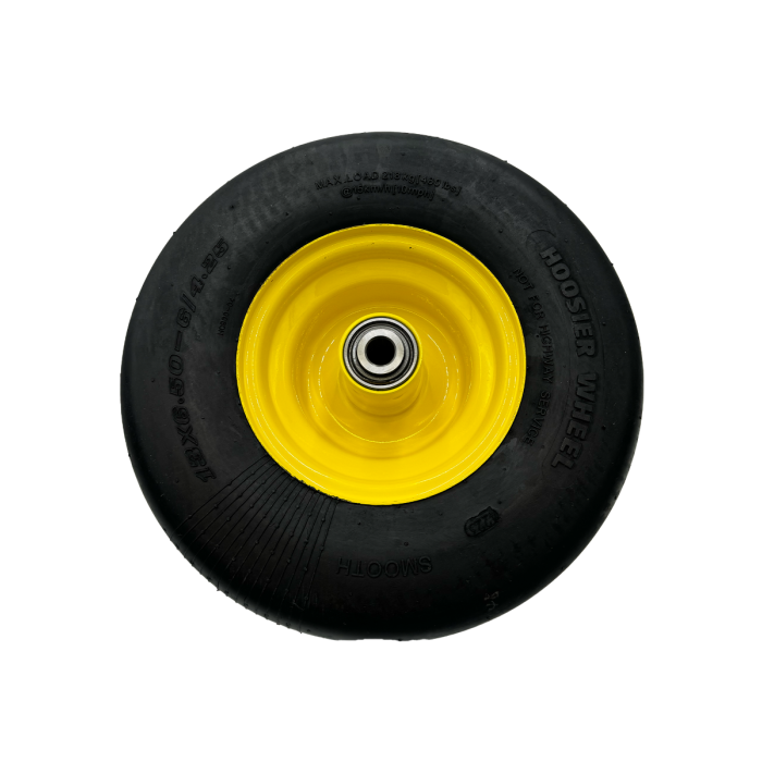 Set of 2 - 13x6.50-6 Flat Free 5/8 Axle Wheel - Compatible with