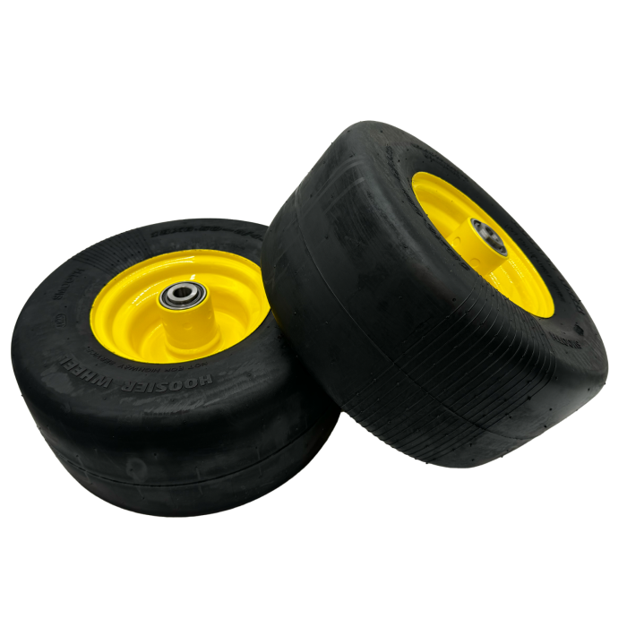Set of 2 - 13x6.50-6 Flat Free 5/8 Axle Wheel - Compatible with