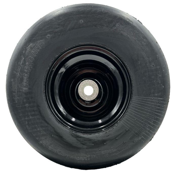 13X6.50-6 Smooth Flat Free Lawn Mower Wheel, 3/4