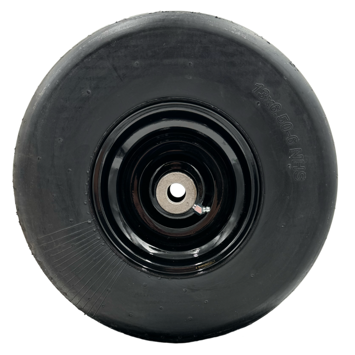 13X6.50-6 Smooth Flat Free Lawn Mower Wheel, 3/4