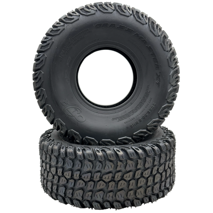 Set of 2 - 20x8.00-8 4 Ply Grassmaster XT Turf Tire