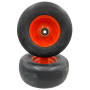 Set of 2 - 13x5.00-6 Smooth Flat-Free Wheel Assembly