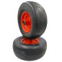 Set of 2 - 13x5.00-6 Smooth Flat-Free Wheel Assembly