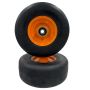 11x4.00-5 Smooth Flat Free Wheel Assembly - Set of 2
