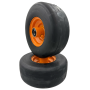 11x4.00-5 Smooth Flat Free Wheel Assembly - Set of 2