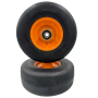 11x4.00-5 Smooth Flat Free Wheel Assembly - Set of 2