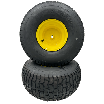 20x8.00-8 Turf Tire & Wheel - Set of 2 - Fits on 3/4 Inch Axle