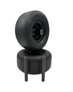 Set of 2 - 11x6.00-5 Flat Free Wheel Assembly