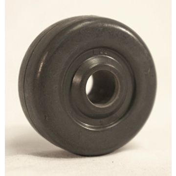 black rubber wheel - 2 x 3/4