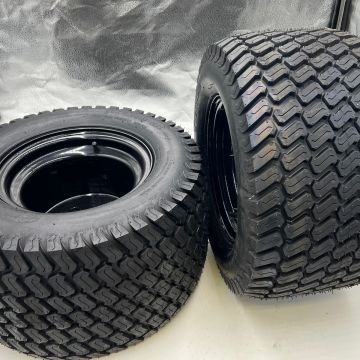 Set of 2 - 20x12.00-10 Lawn Mower Tire and Wheel - 10x8.5 Black Rim Assembly (Compatible with OEM 601347 and More)