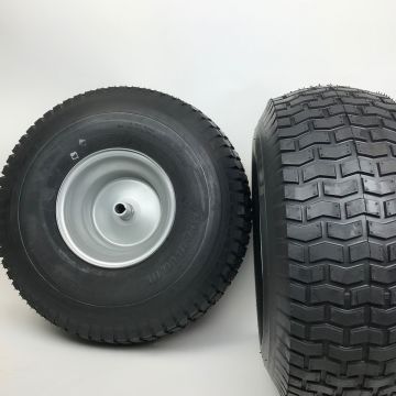 Set of 2 - Silver 20x8.00-8 Lawn Mower Tire with Rim - Fits on 3/4 Inch Axle