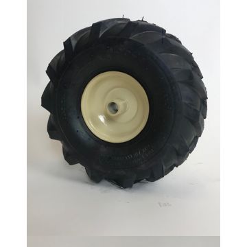 11 x 4.00 - 4 Tractor Tread Tire & Rim with 3/4 Inch Hub - Cub Cadet Tiller Replacement Wheel