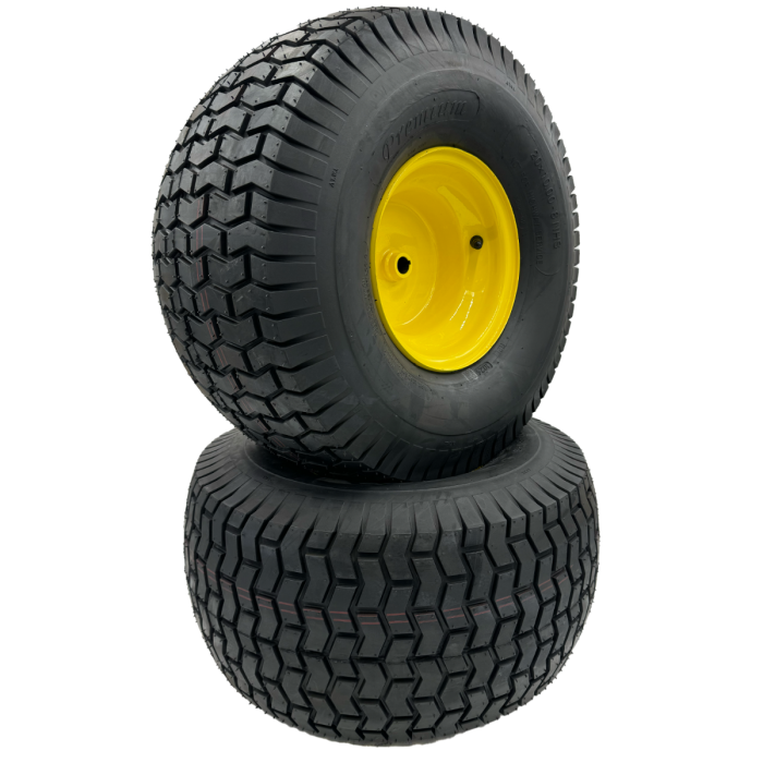 Set of 2 20x10.00 8 Turf Tire and Rim for Lawn and Garden Mower .75 Bearing